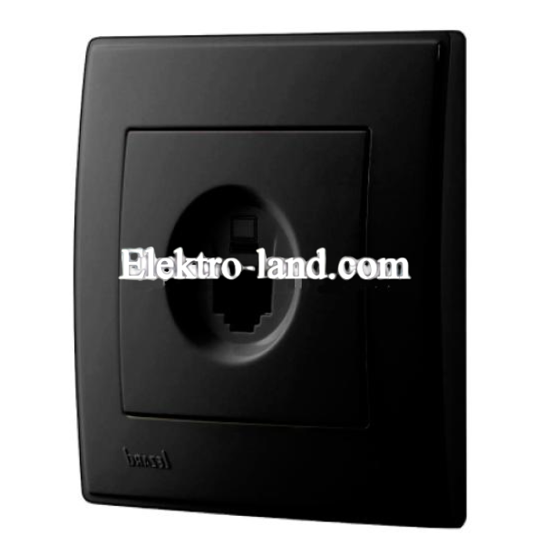 Розетка телефонная евро Lezard Lesya, антрацит (705-4242-137)